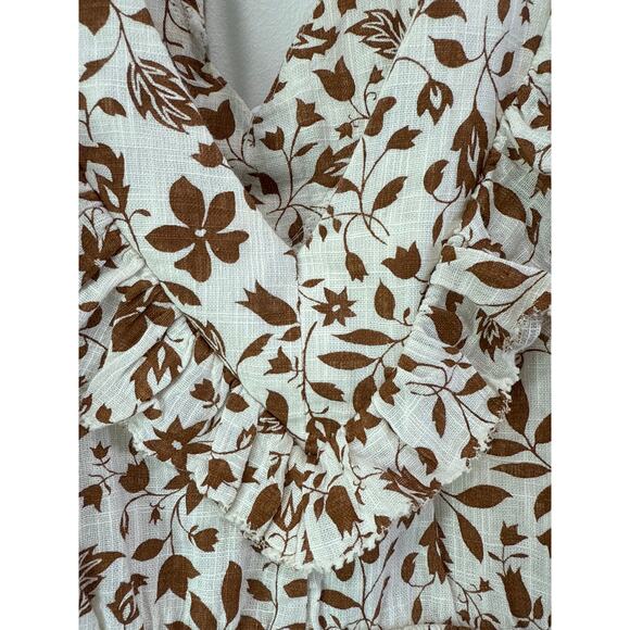 Old Navy Flutter Sleeve Babydoll Milkmaid Floral V-Neck Tie-Back Top Size XL NWT - Picture 9 of 10